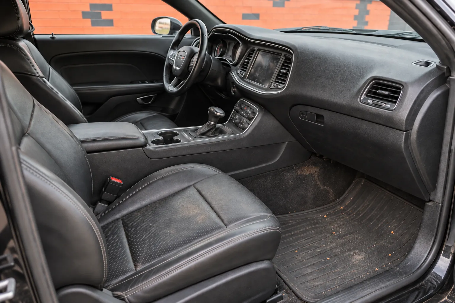 Dodge Challenger before Full Interior Deep Clean & Detail